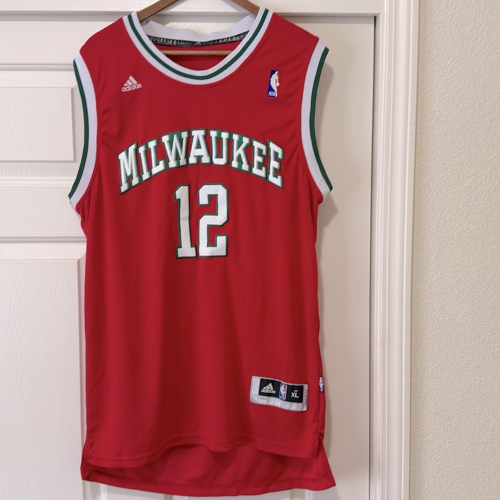 Men’s Adidas #12 Jabari Parker Milwaukee Bucks Jersey-Size XL